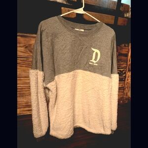 Disney Gray and Cream Long Sleeve Tee